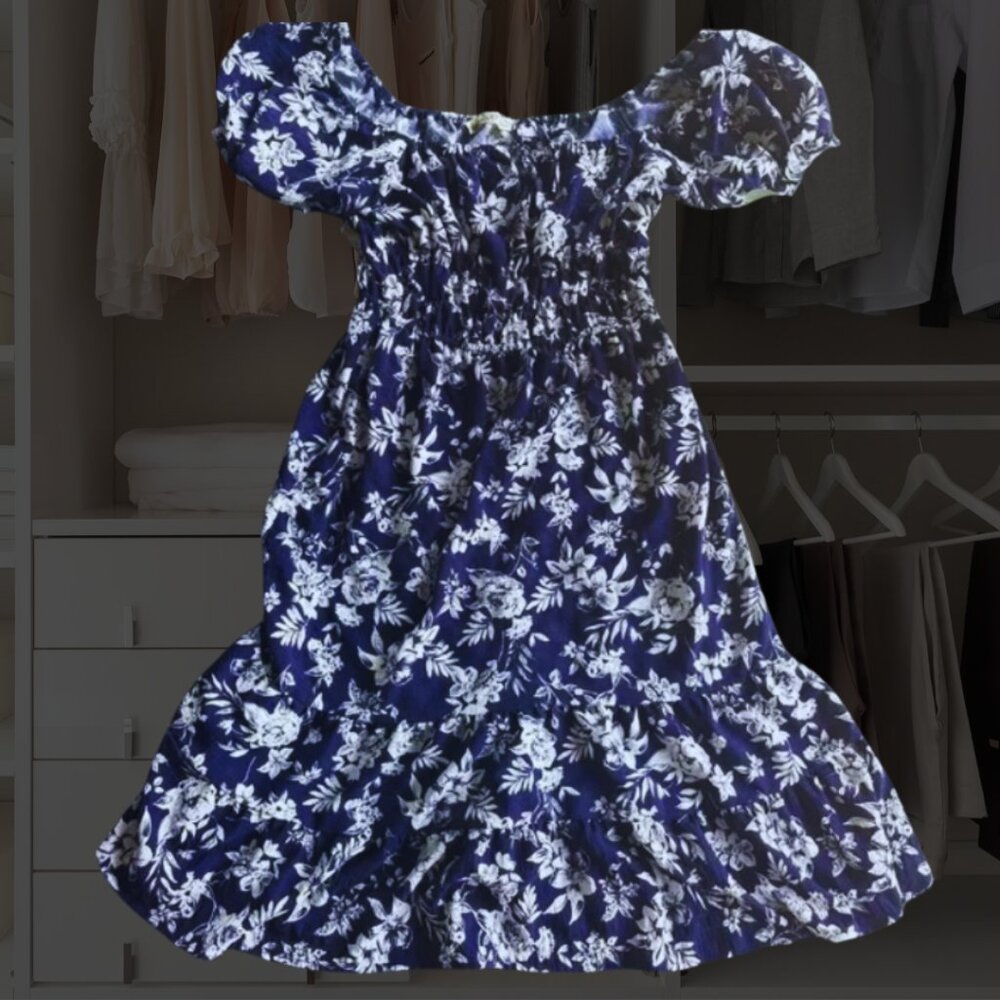 Liberty Love Floral Smocked Midi Dress 2XL
